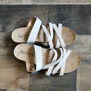 Kork-Ease Women's Tan Leather Strappy Sandals Sz 7